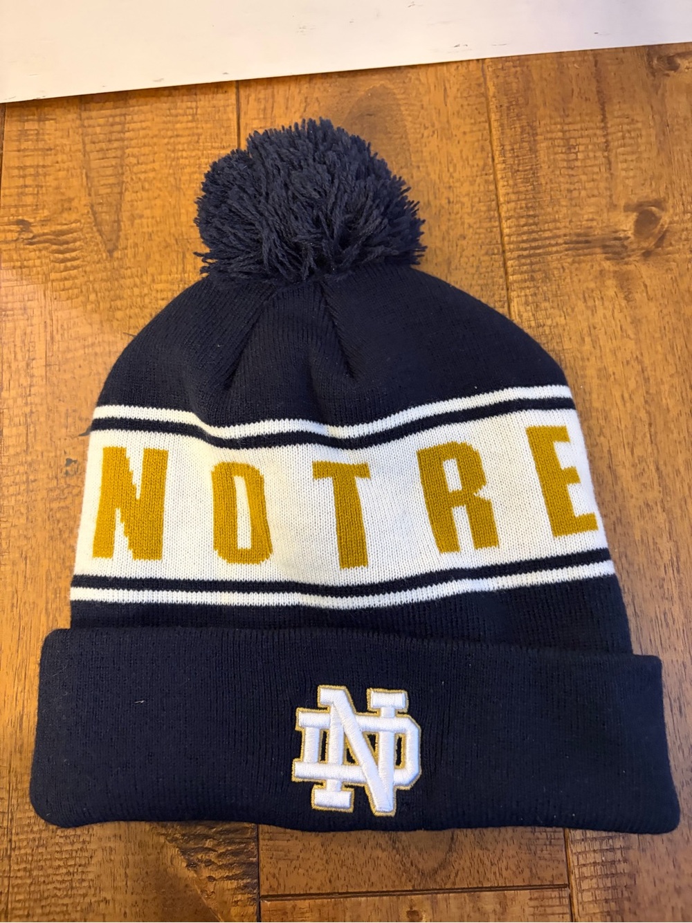 Top of The World Notre Dame Fighting Irish Winter Hat Warm Fleece Lined Pom Pom